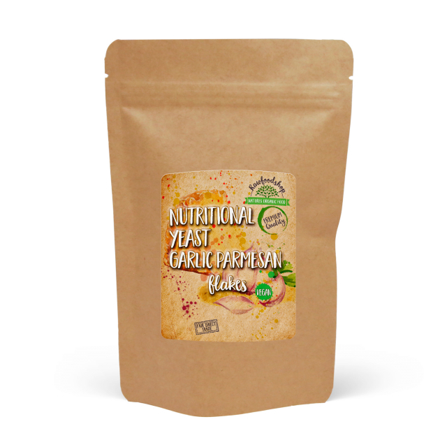 Ravintohiiva Valkosipuli Parmesan-hiutaleet 250g