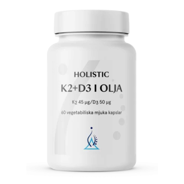 Holistic K2+D3 kookosöljyssä 60 kapselia