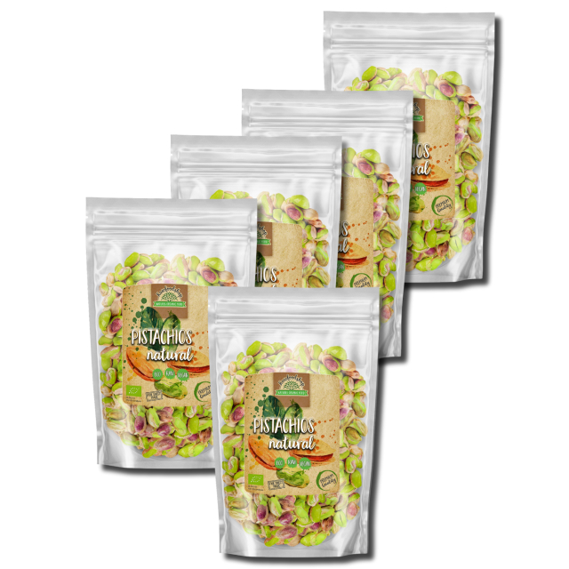 Pistaasipähkinät Premium RAW LUOMU 200g x 5 pakettia