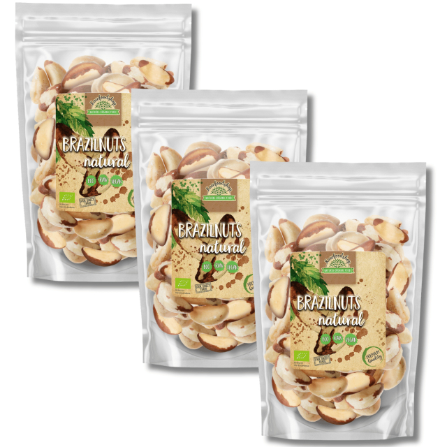 Parapähkinät Premium RAW LUOMU 1kg x 3 pakettia