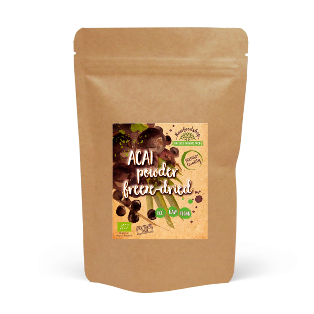 Acai-jauhe, pakastekuivattu, LUOMU 125g